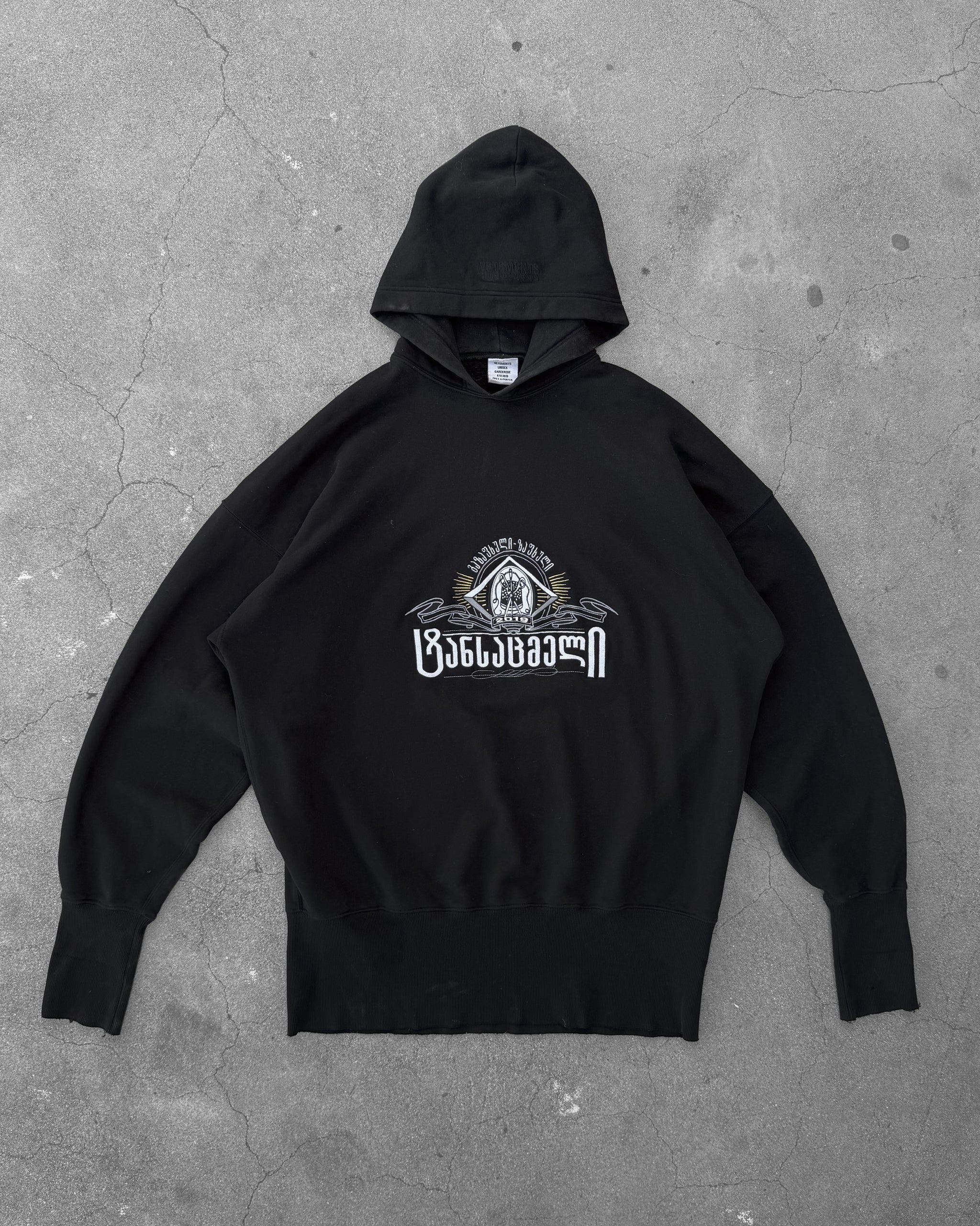 VETEMENTS SS2019 SECRET SOCIETY HOODED SWEATSHIRT – UNSOUND RAGS 