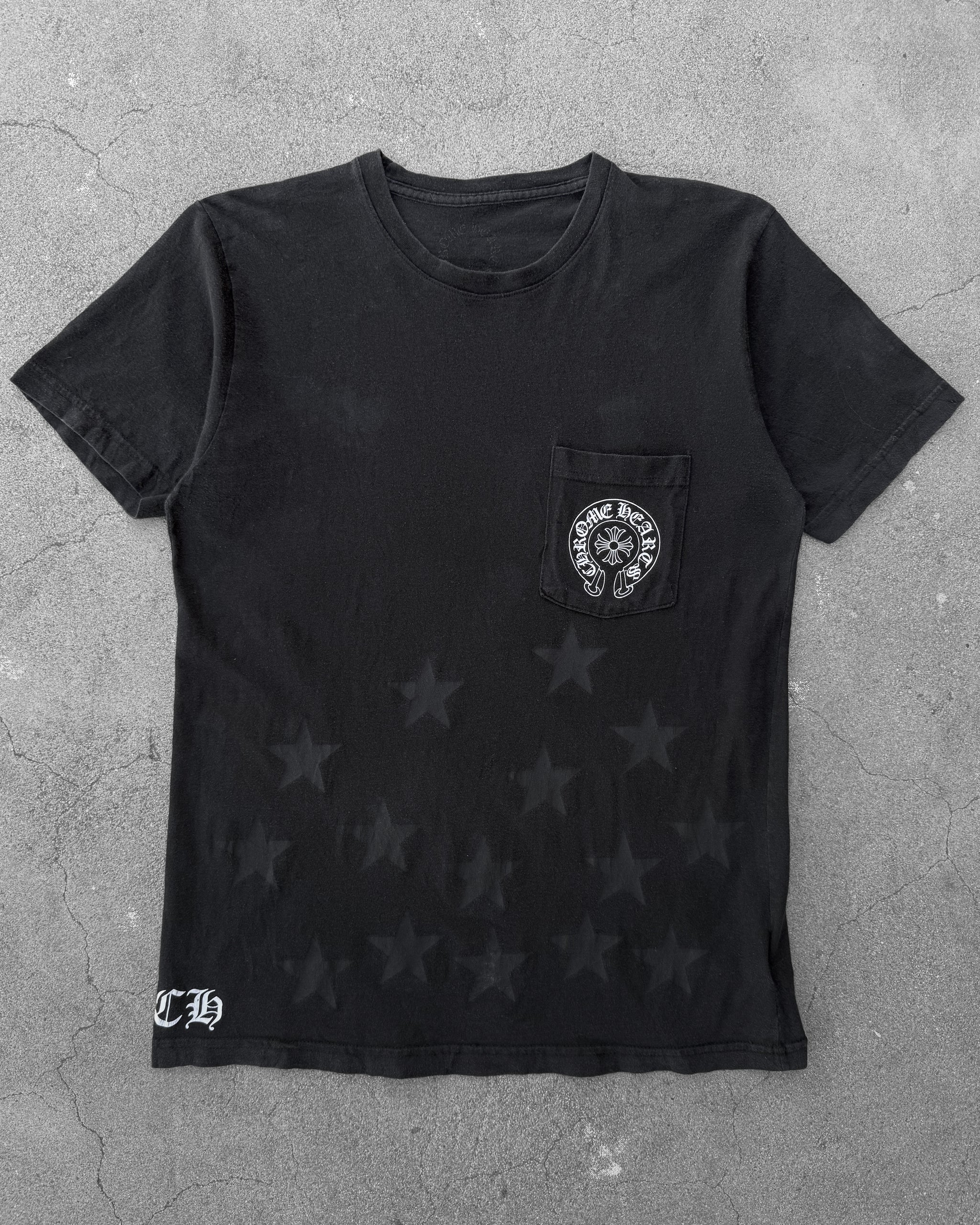 CHROME HEARTS BLACK STARS POCKET TEE – UNSOUND RAGS