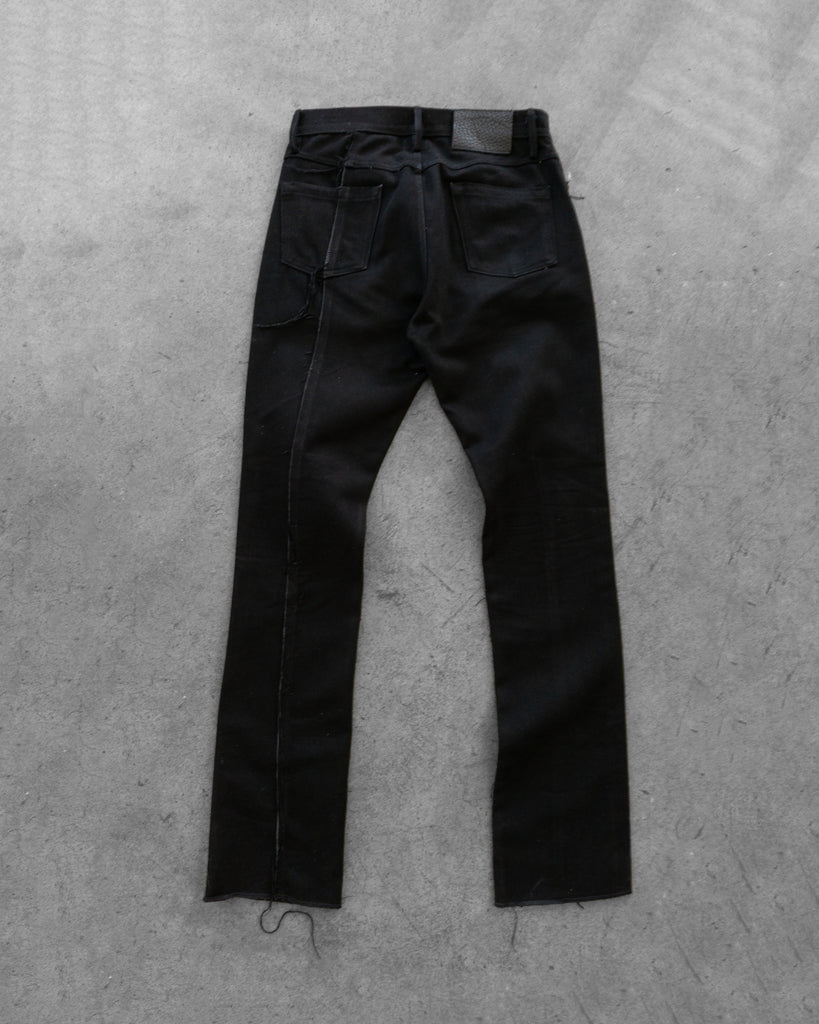 Unsound Japanese Black Raw Denim Jeans - back