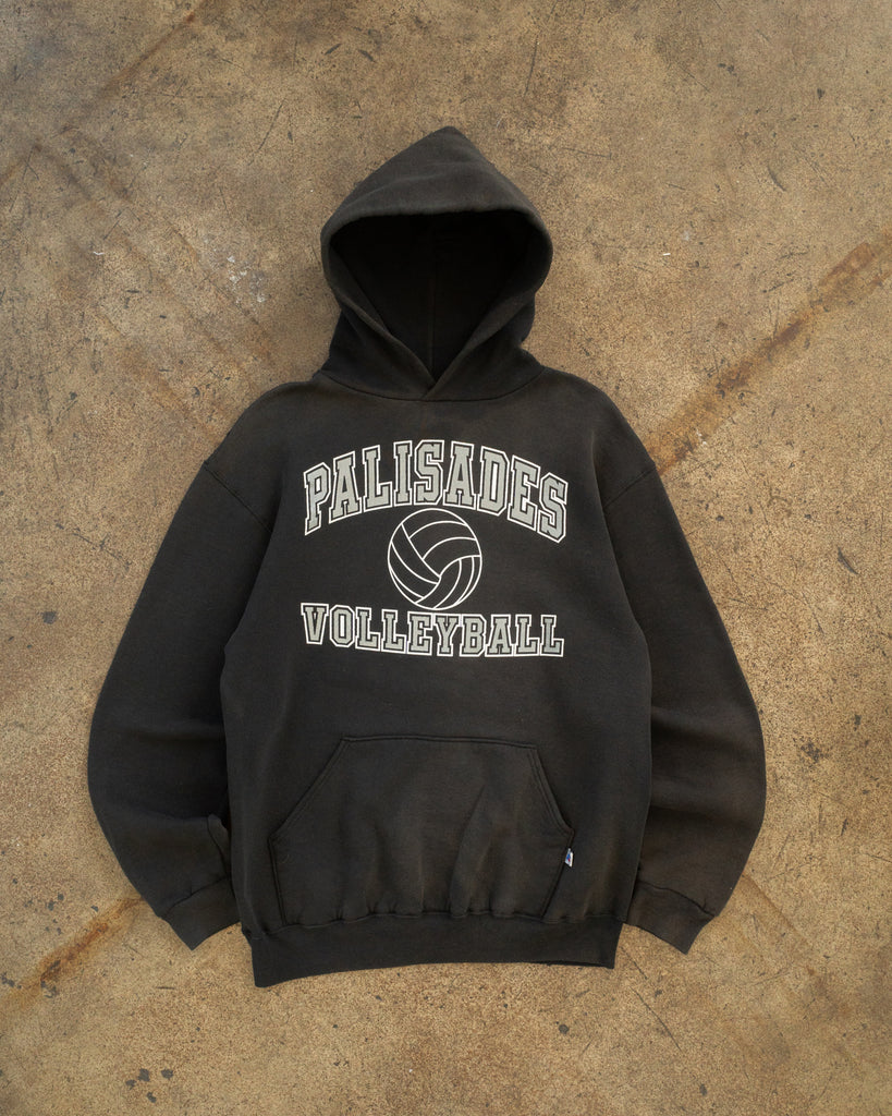 Russell "Palisades Volleyball" Sun Faded Hooded Sweatshirt - 1990s FRONT PHOTO
