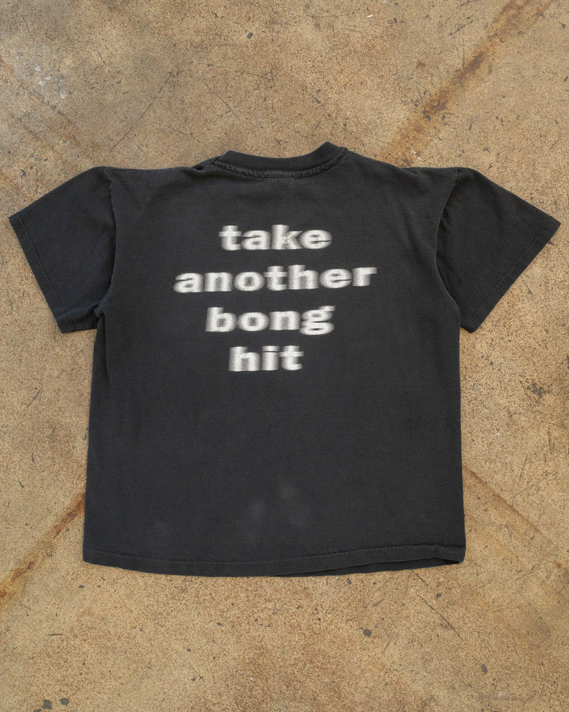 Single Stitched "Take Another Bong Hit" Painted Cropped Tee - 1990s BACK PHOTO