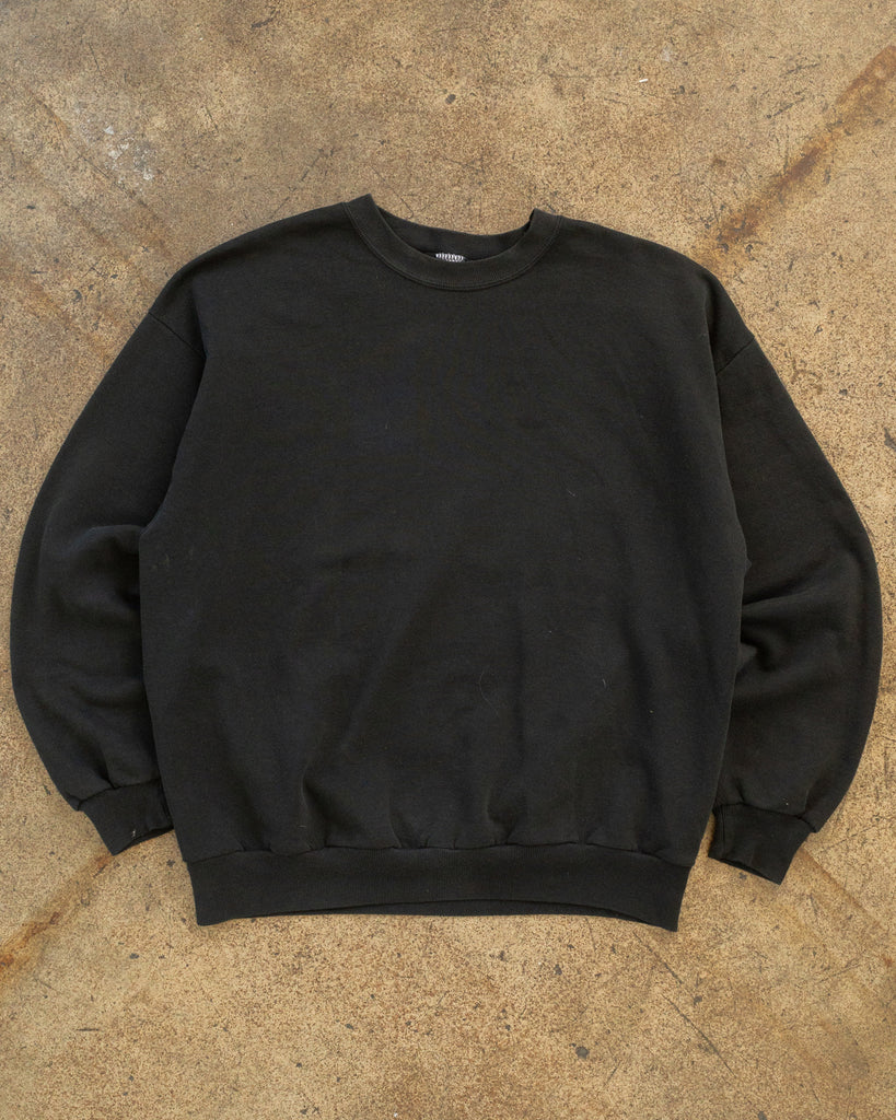 Black Blank Crewneck Sweatshirt - 1990s FRONT PHOTO