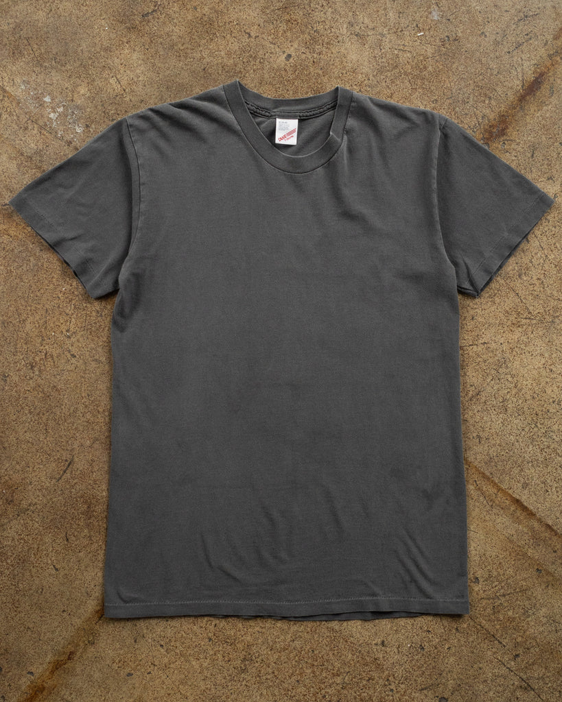 Single Stitched Sun Faded Charcoal Tee - 1990s