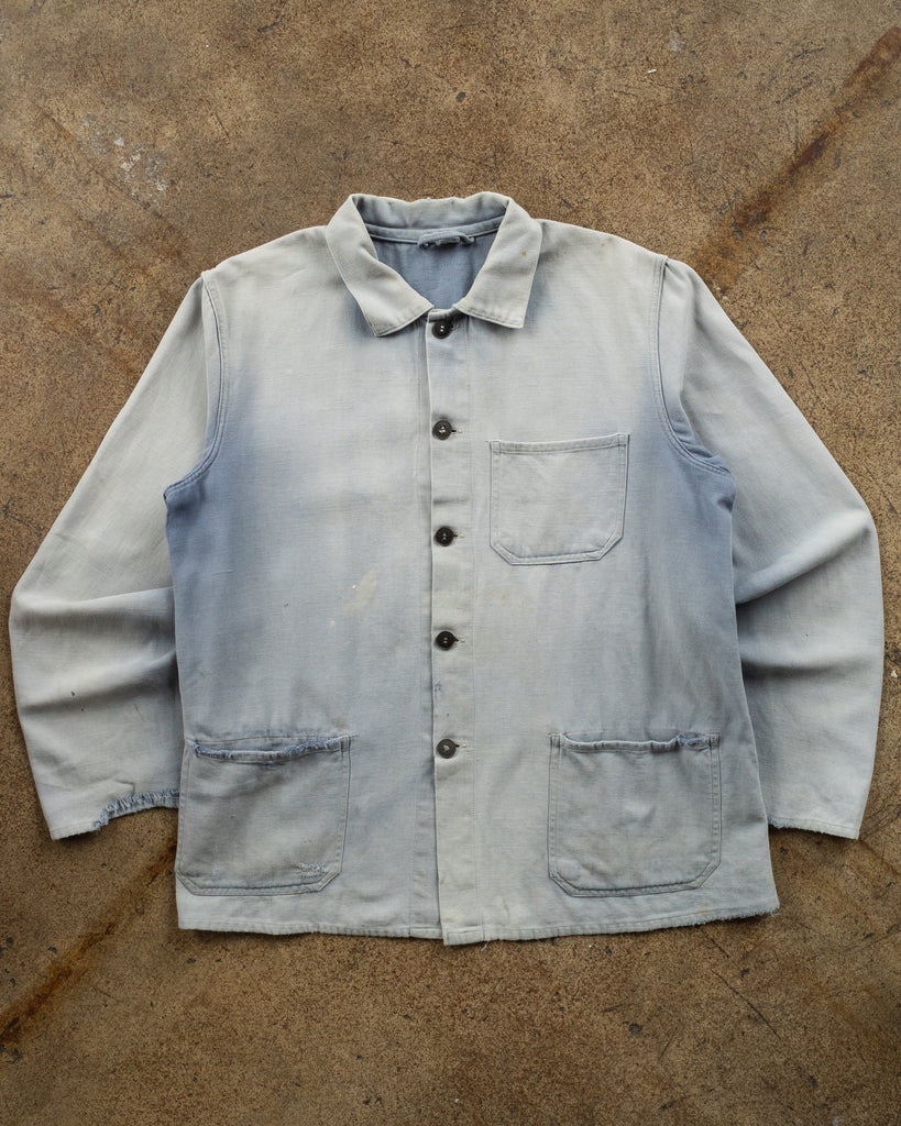 Sun Faded & Distressed French Chore Coat - 1950s