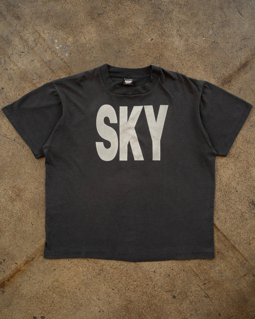 Screen Stars "Sky" Faded Boxy Tee - 1990s FRONT PHOTO