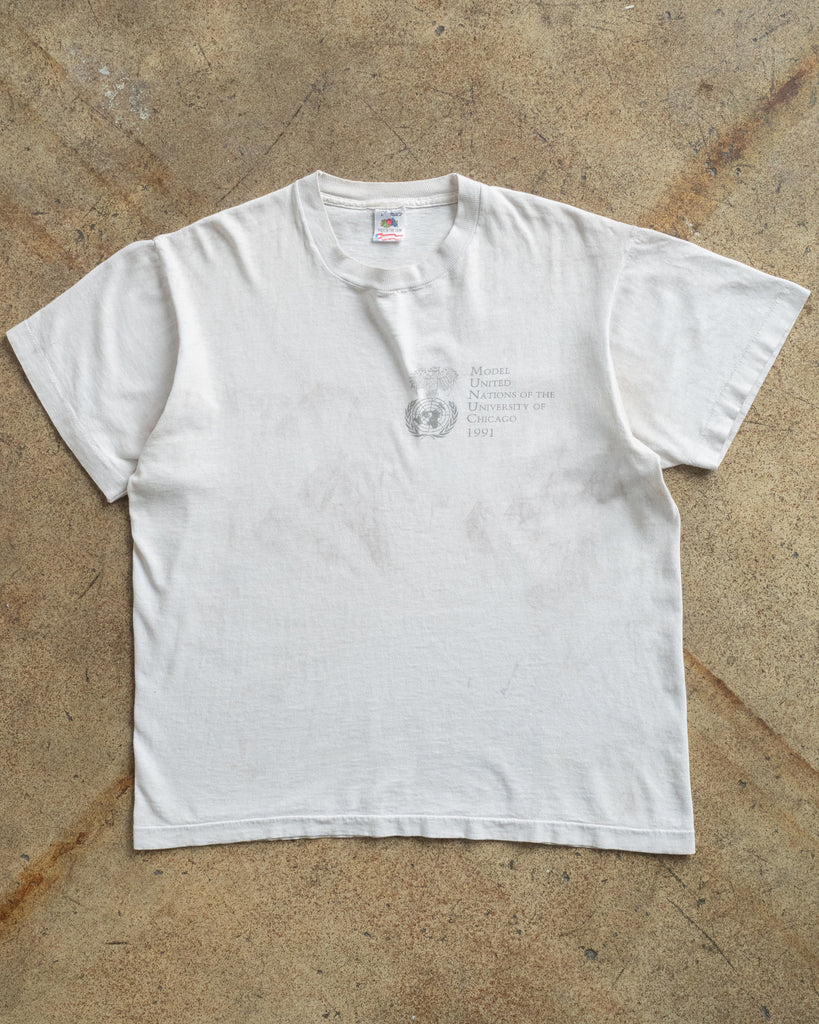 Single Stitched "Model United Nations" Boxy Tee - 1990s FRONT PHOTO