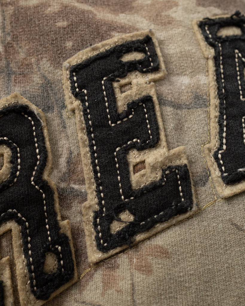 Real Tree Camo Distressed Hooded Sweatshirt - detail