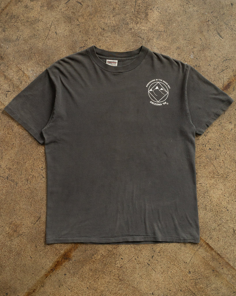 Single Stitched Charcoal "Farfrommüzin" Tee - 1990s - front