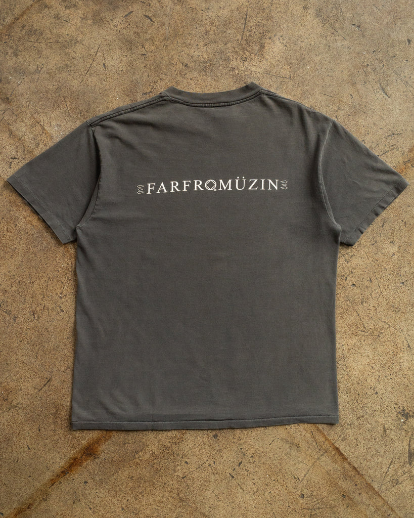 Single Stitched Charcoal "Farfrommüzin" Tee - 1990s