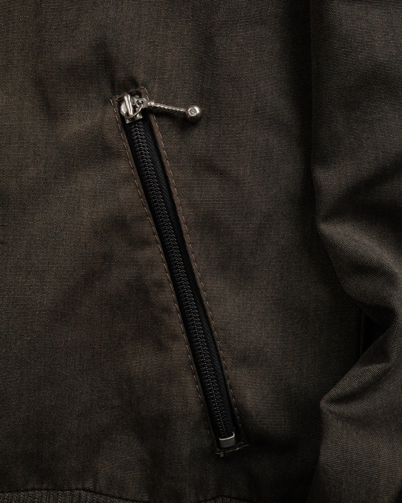 Brown Paneled Bomber Jacket - 1980s - detail