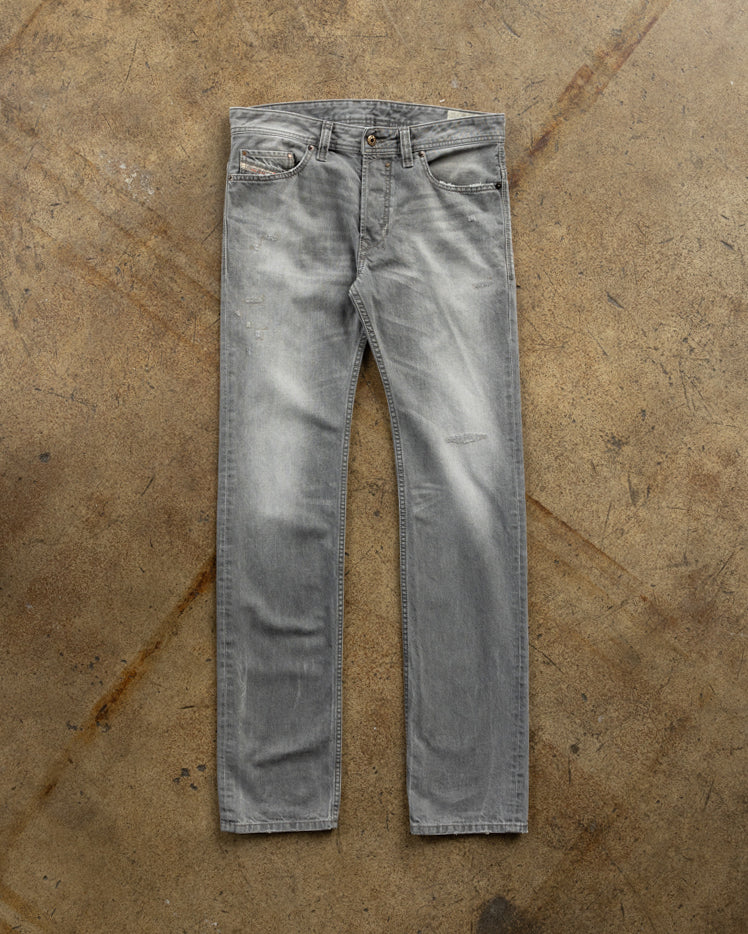 Diesel Grey Slim Straight Jeans - 1990s FRONT PHOTO