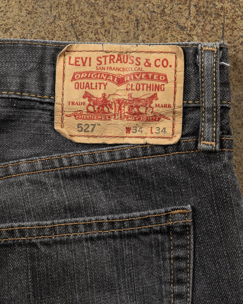 Levi's 527 Black Boot Cut Jeans - Early 2000s TAG PHOTO