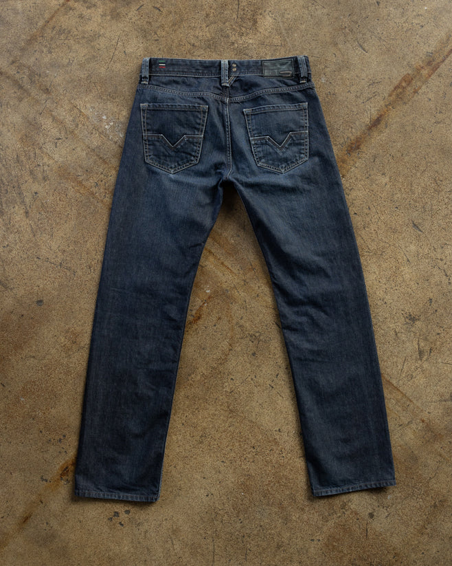 Diesel Dark Wash Straight Fit Jeans - 1990s BACK PHOTO