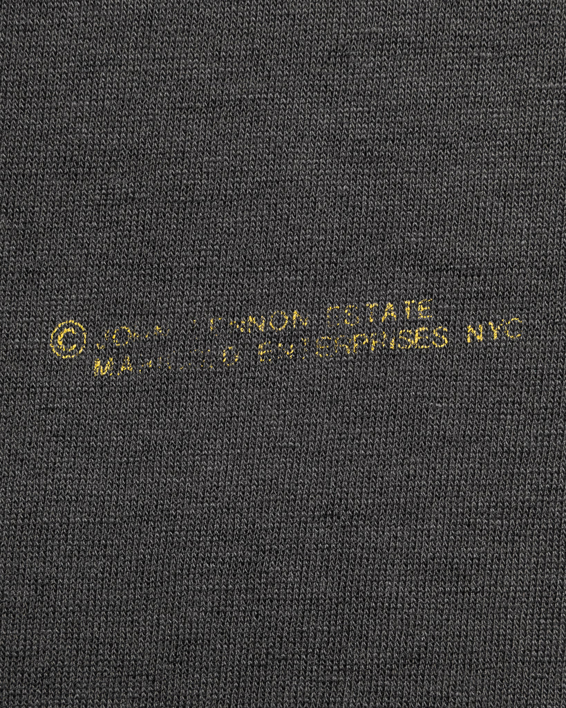 Single Stitched Paper Thin Distressed "John Lennon Baby Grand" Tee - 1980s - detail