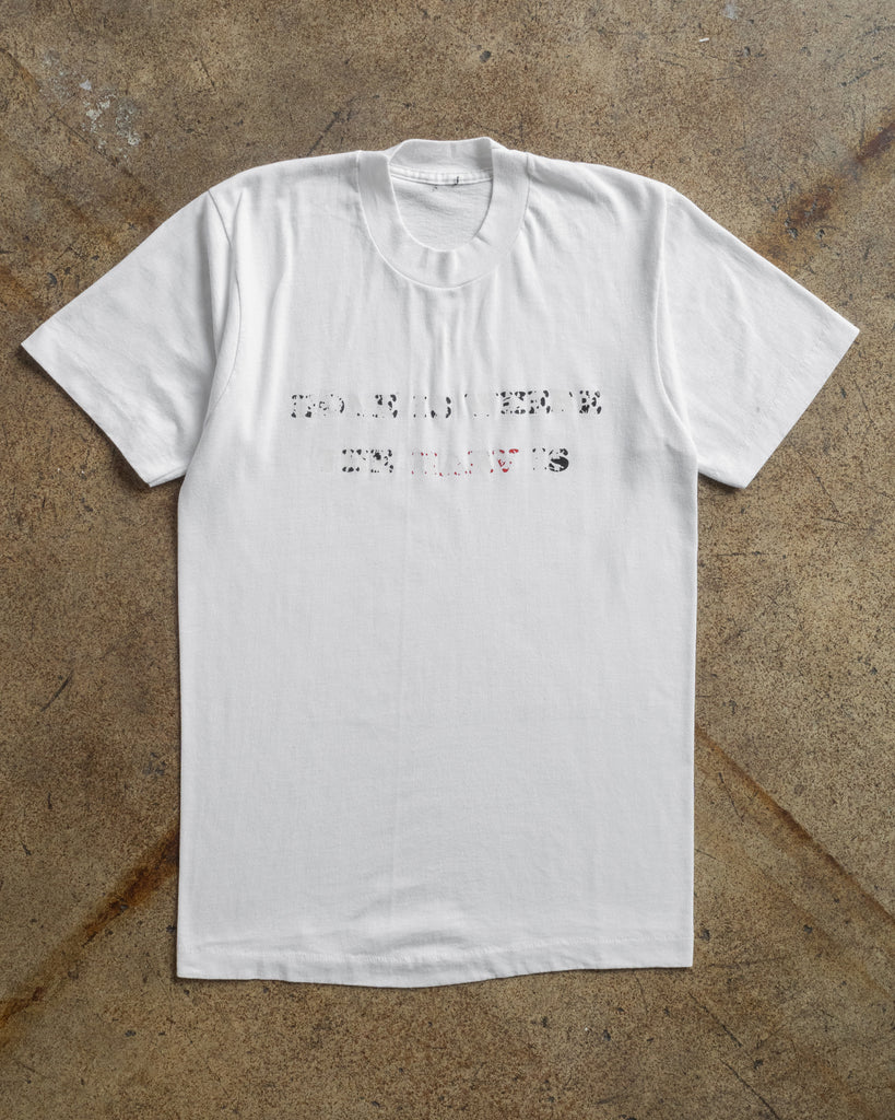 Single Stitched Faded Text Tee - 1990s FRONT PHOTO