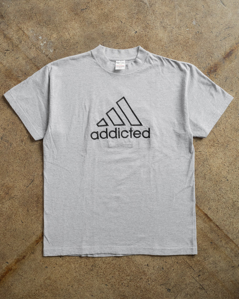 "Addicated" Embroidered Tee FRONT PHOTO