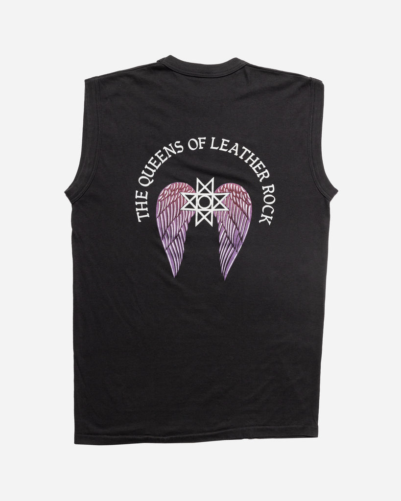 Single Stitched "Leather Angel" Sleeveless Tee - 1980s - back