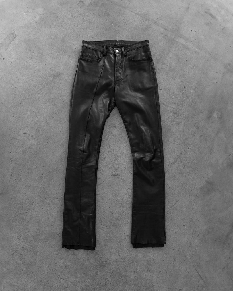 Unsound Black Leather Jeans
