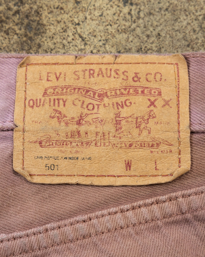 Levi's 501 Sun Faded Hialey Beiber Smoothie Jeans - 1990s TAG PHOTO