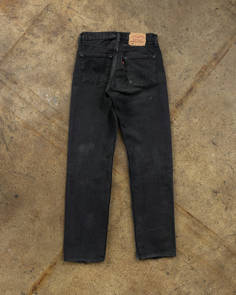 Levi's 501 Blue Black Painted Jeans - 1990s BACK PHOTO