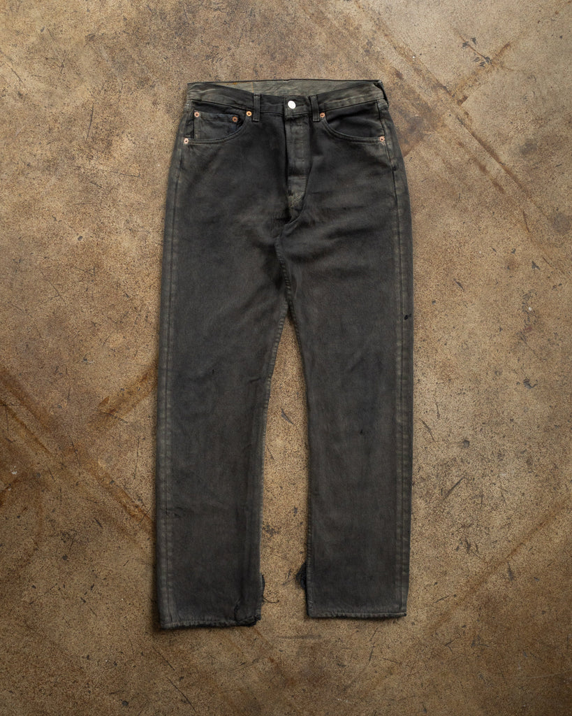 Levi's 501 Sun Faded Blue Black Jeans - 1990s