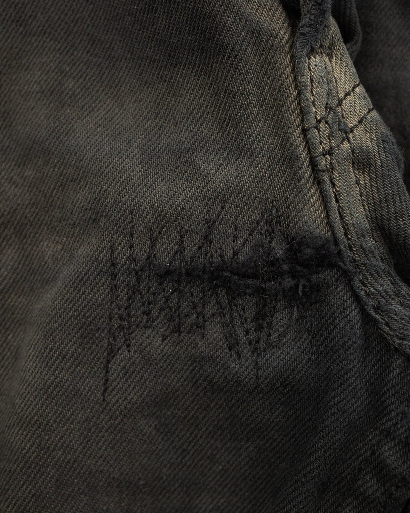 Levi's 501 Sun Faded Blue Black Jeans - 1990s - detail