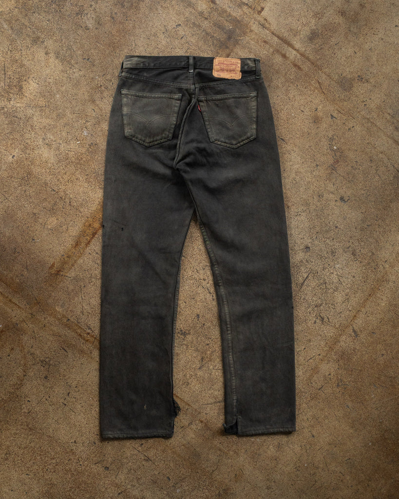 Levi's 501 Sun Faded Blue Black Jeans - 1990s - back 