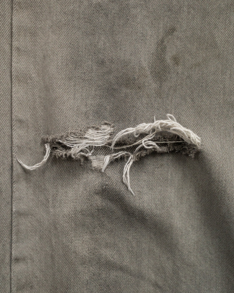 Levi's 501 Distressed Grey Waxed Jeans - 1990s - detail
