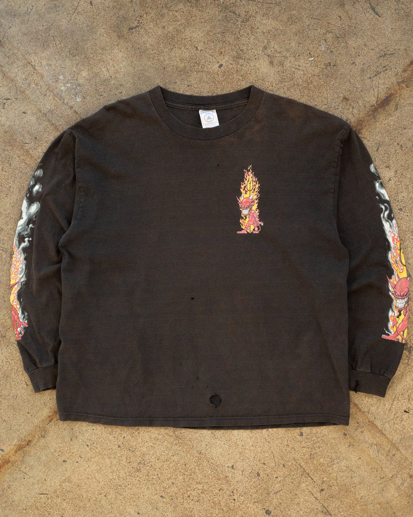 Sun Faded Devil Graphic Long-Sleeve Tee front photo