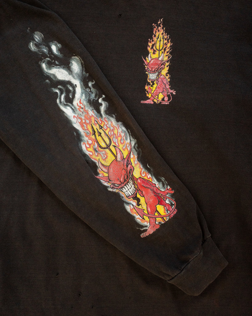 Sun Faded Devil Graphic Long-Sleeve Tee detail photo