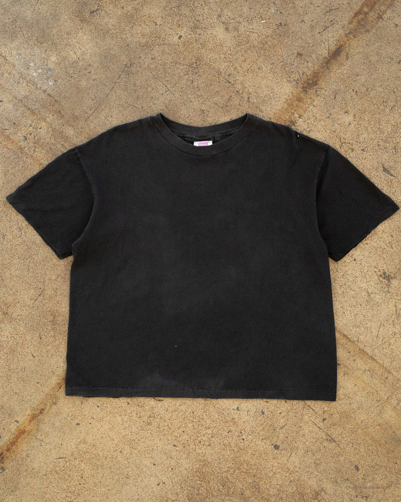  frontSingle Stitched Faded Black Blank Boxy Tee - 1990s photo