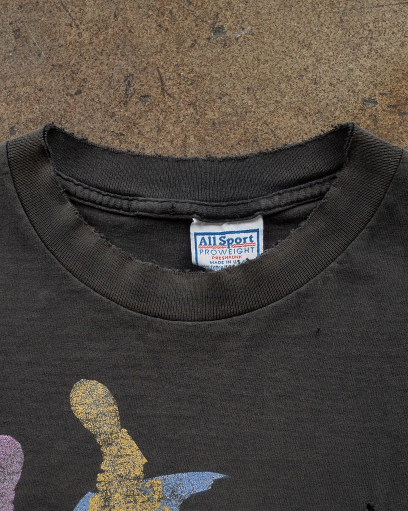 Single Stitched Faded & Thrashed Jesus Sleeveless Tee - 1990s - neck