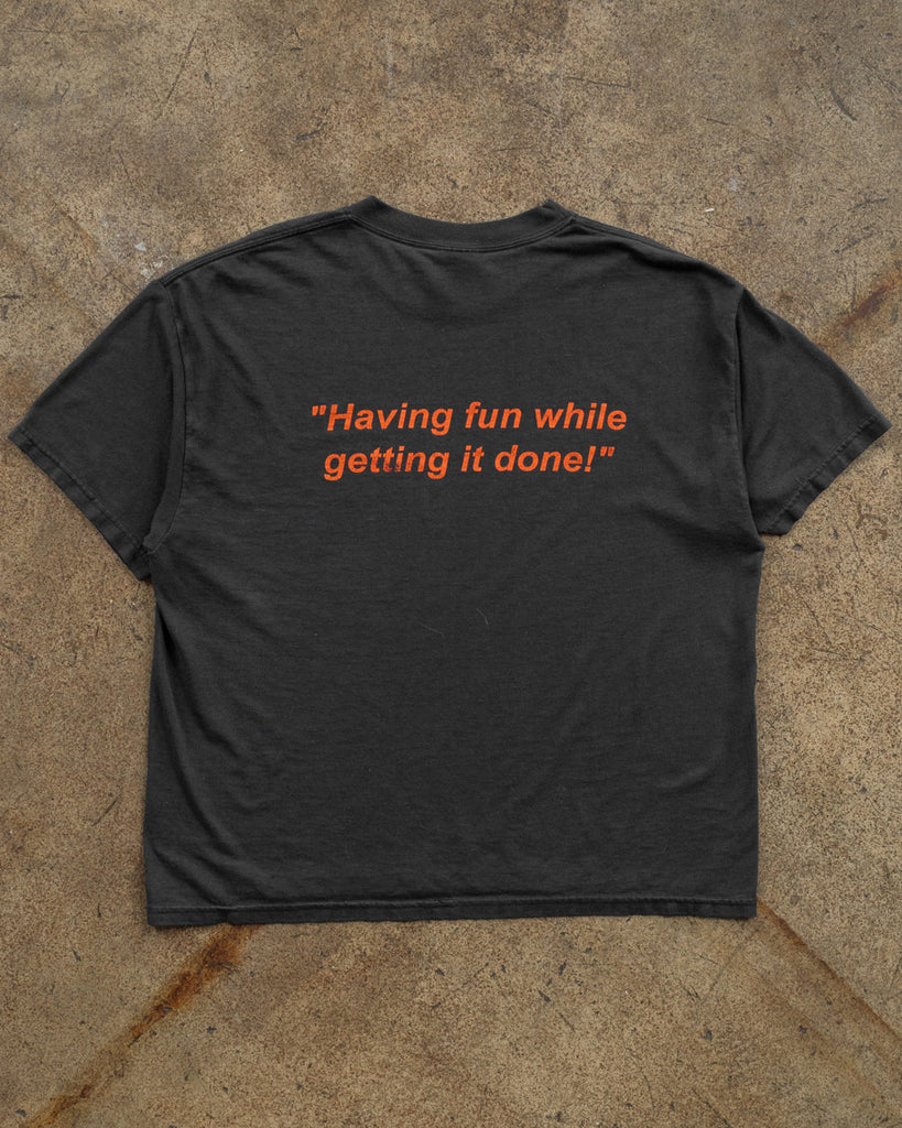 Faded Black "Night Club Having Fun While Getting It Done!" Tee - 1990s - back