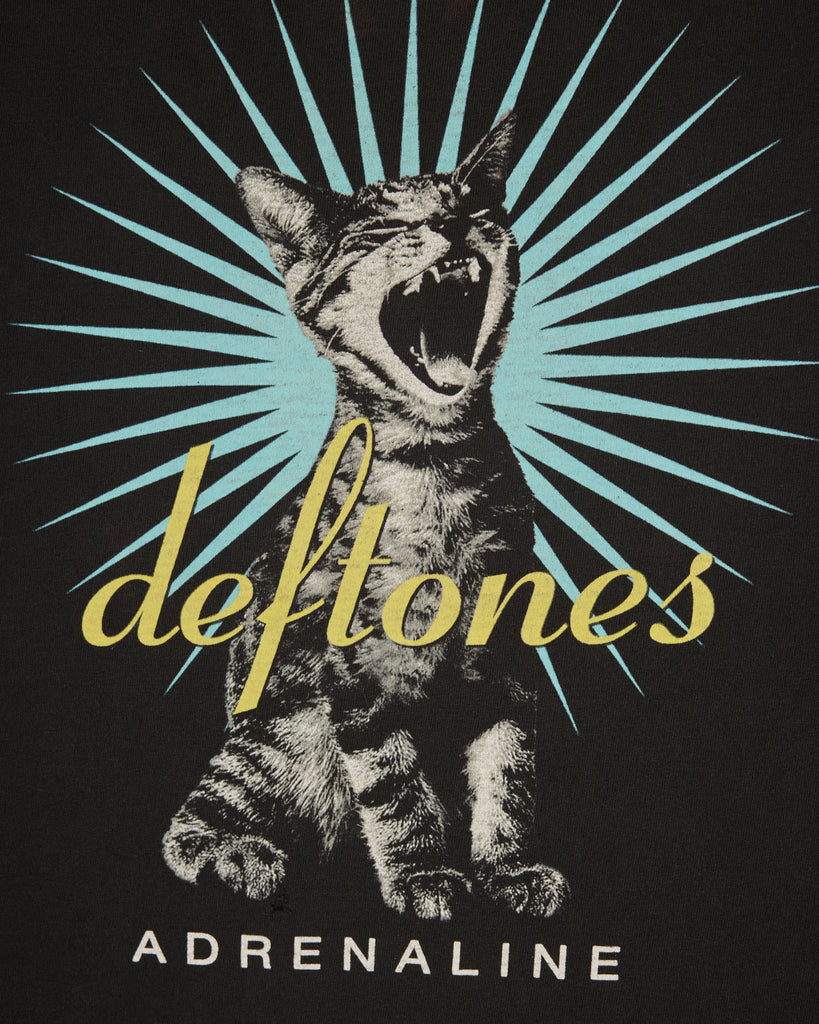 "Deftones" Adrenaline Cat Tee - Early 2000s - detail