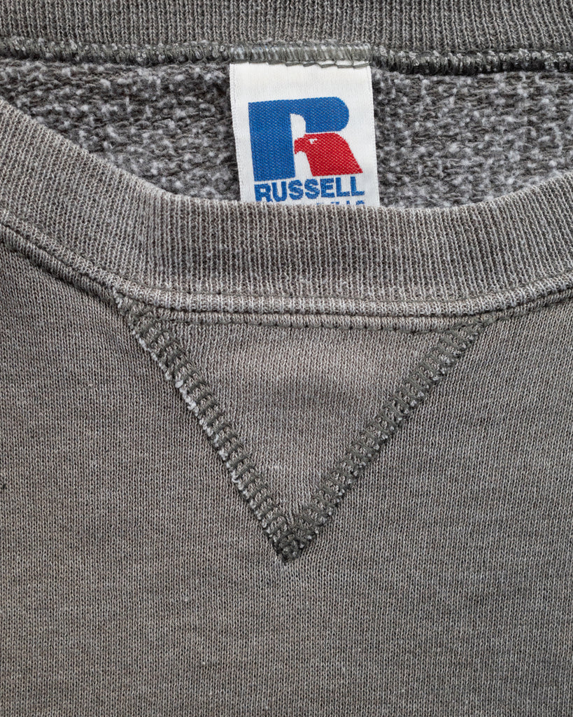 Russell Sun Faded Grey Crewneck Sweatshirt - 1990 DETAIL PHOTO