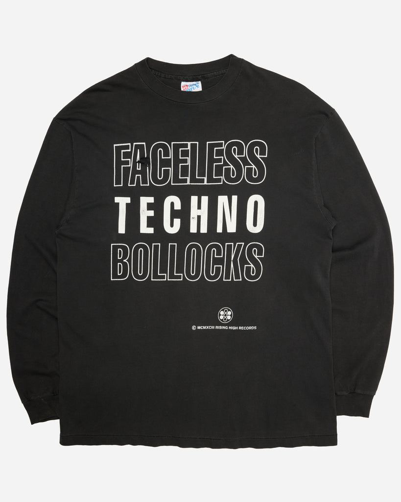 Single Stitched "Faceless Techno Bollocks" Long-Sleeve Tee - 1990s
