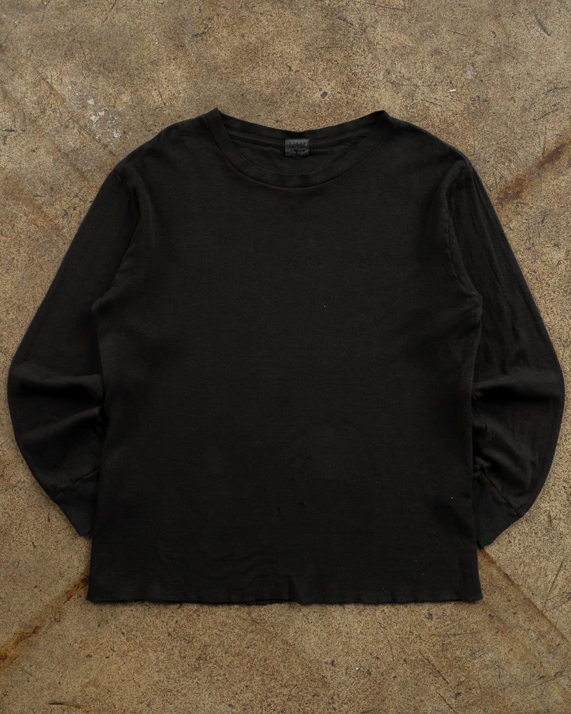 Single Stitched Black Blank Long-Sleeve - 1990s FRONT PHOTO