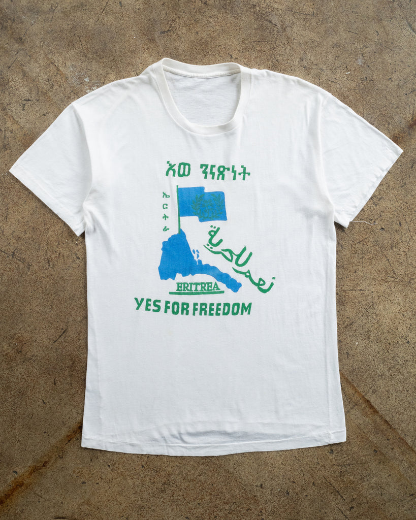 Single Stitched "Eritrea Yes For Freedom" Tee - 1990s FRONT PHOTO