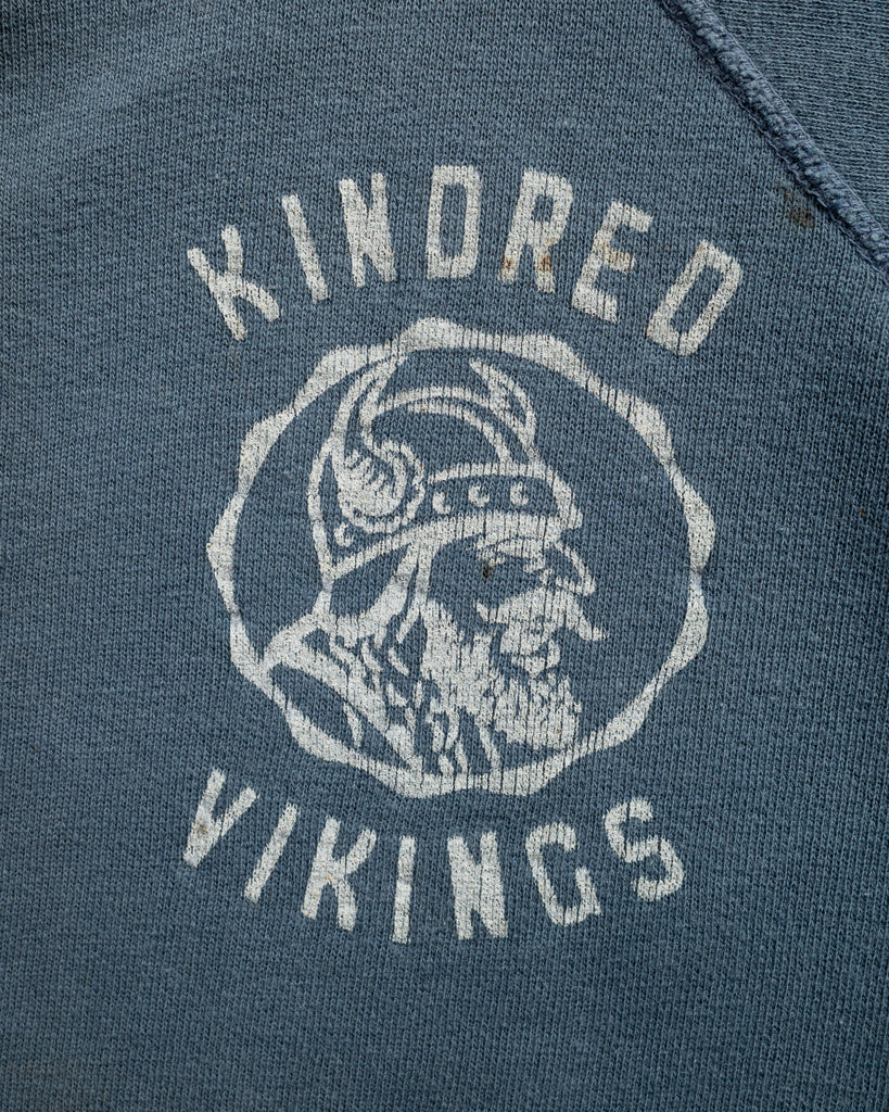 "Kindred Vikings" Faded Short Sleeve Sweatshirt - 1960s - detail