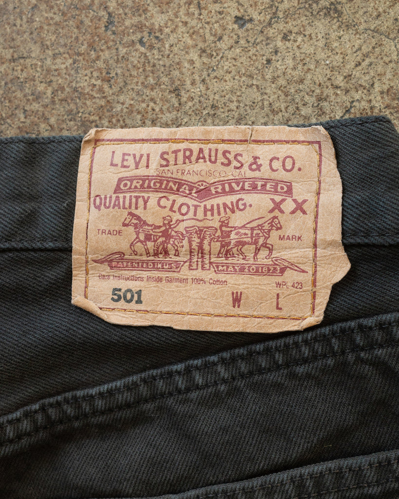 Levi's 501 Faded Black Jeans - 1990s TAG PHOTO