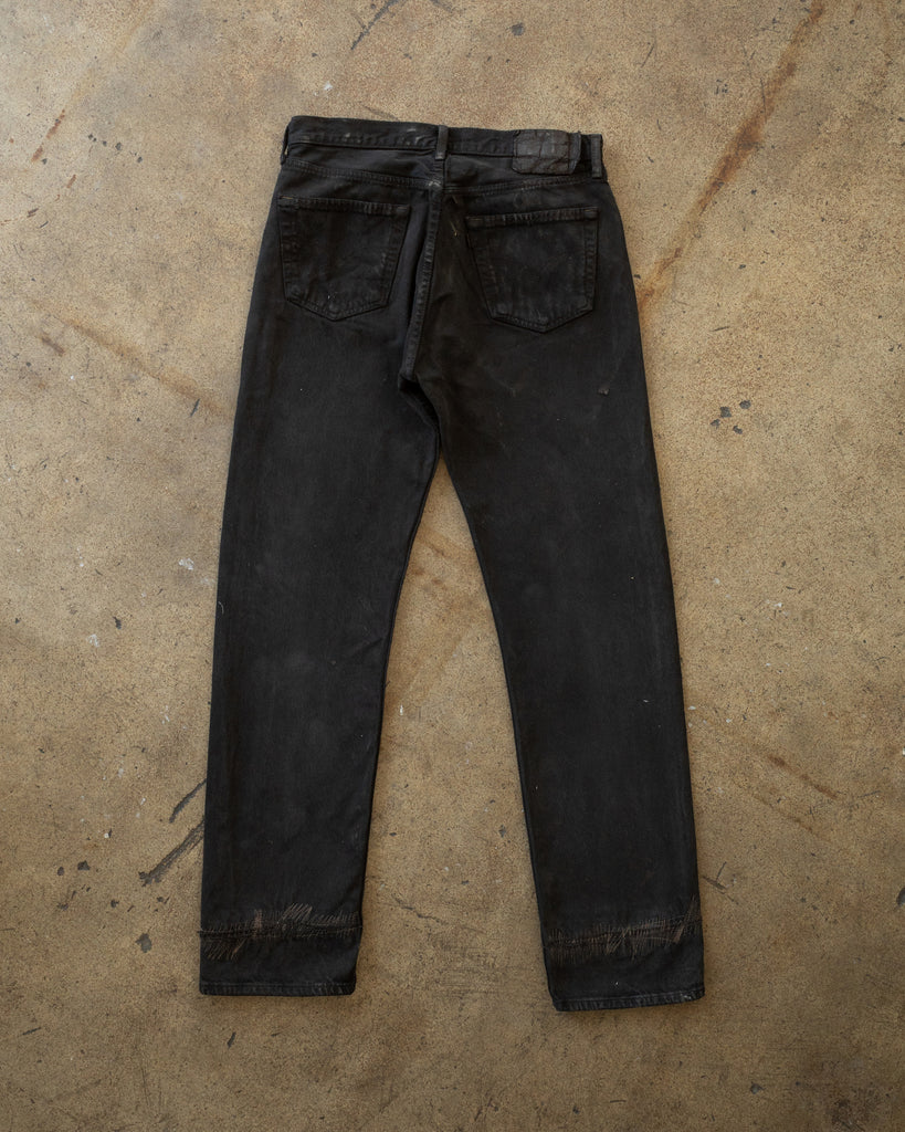 Levi's 501 Overdyed Black Jeans - 1990s BACK JEANS