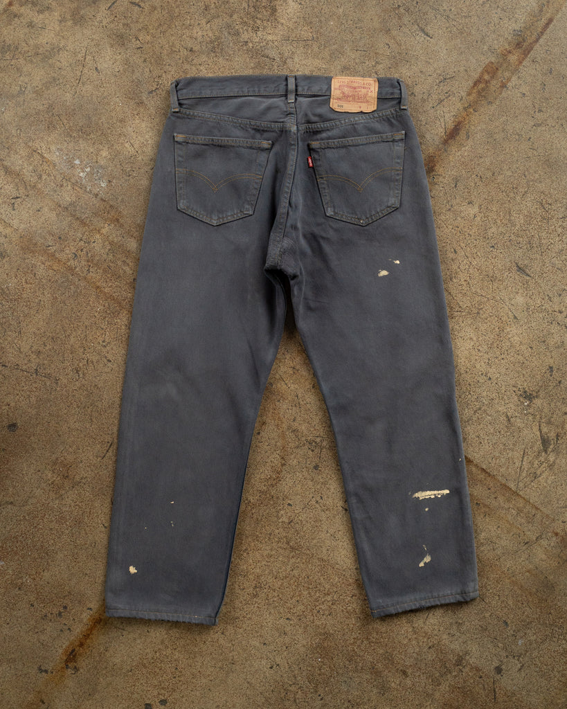 Levi's 501 Sun Faded Blue Painted Jeans - 1990s BACK PHOTO
