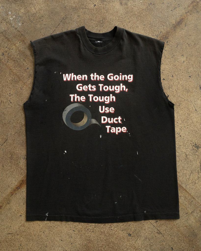  Single Stitched "When The Going Gets Tough..." Sleeveless Tee - 1990s FRONT PHOTO