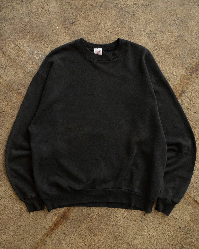 Black Blank Crewneck Sweatshirt - 1990s FRONT PHOTO