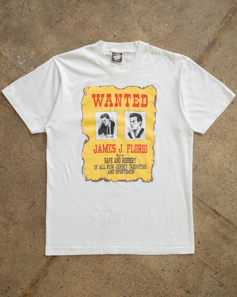 Single Stitched "Wanted James J Florio" Tee - 1990s FRONT PHOTO