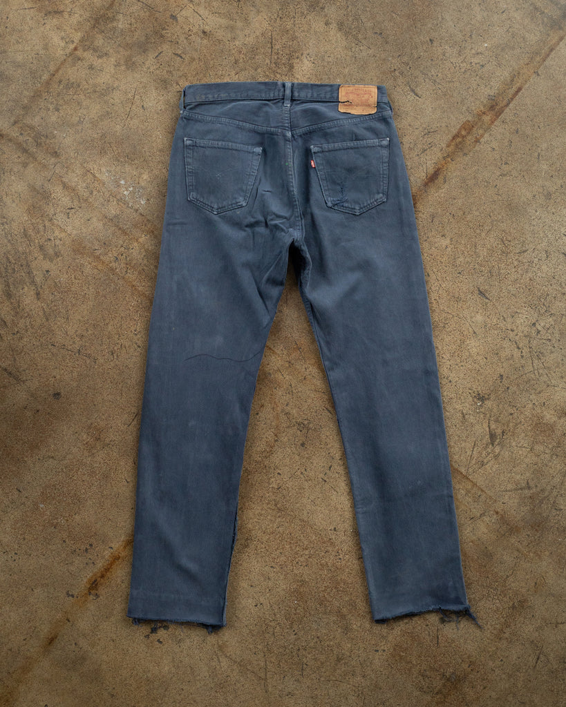 Levi's 501 Faded Blue Released Hem Jeans - 1990s BACK PHOTO