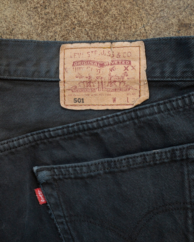 Levi's 501 Blue Black Jeans - 1990s tag photo