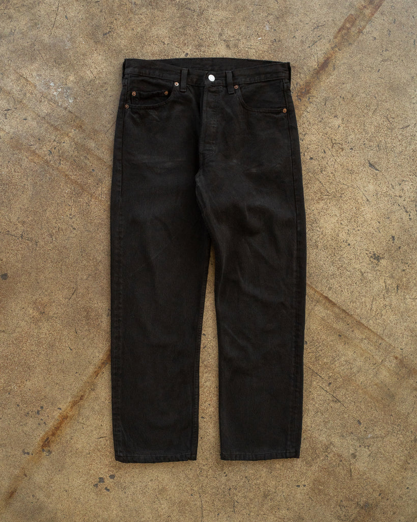 Levi's 501 Overdyed Black Jeans - 1990s front photo
