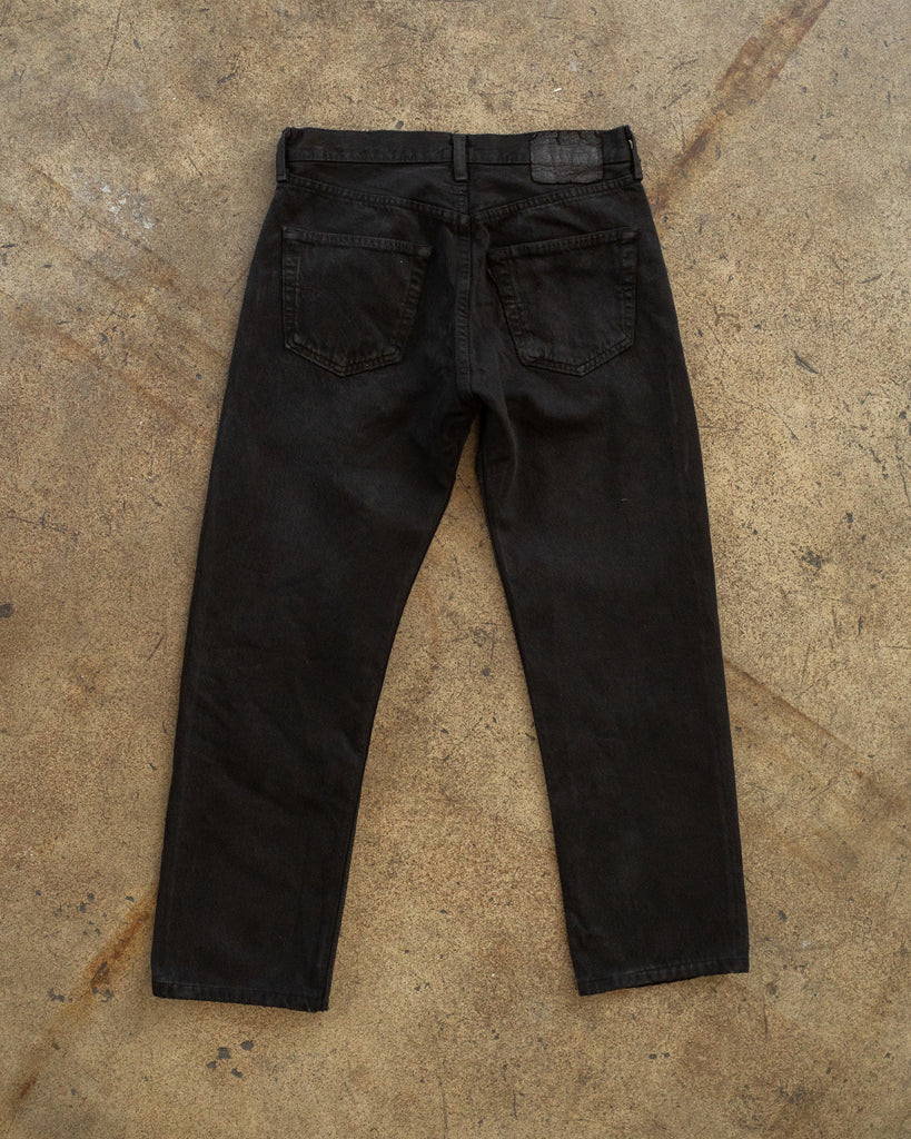 Levi's 501 Overdyed Black Jeans - 1990s back photo