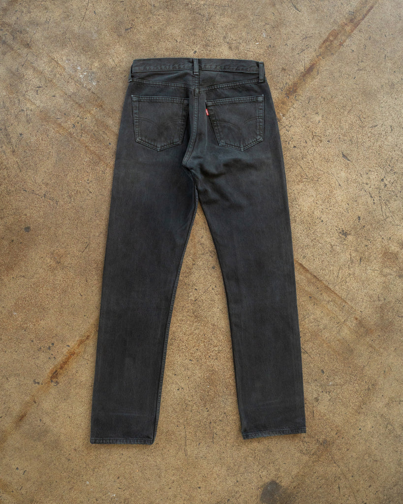 Levi's 501 Faded Black Jeans - 1990s back photo